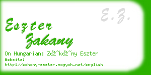 eszter zakany business card